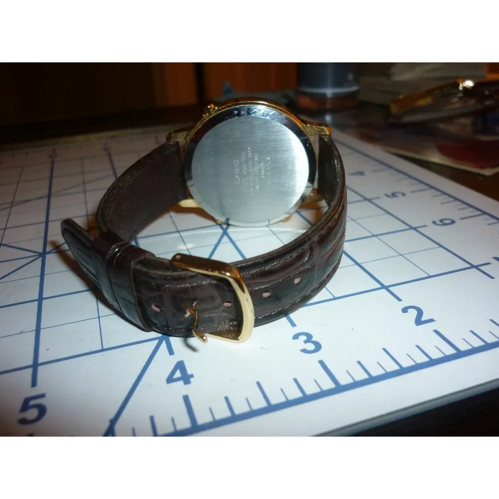 RARE Vintage Casio MQB-100 Chronograph Watch 1323 Japan Gold‎ Tone Clean - FS
